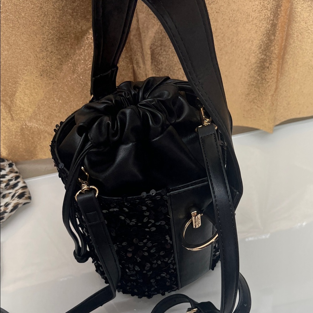Badgley Mishka Sequin Bucket Crossbody Bag - Picture 3 of 7